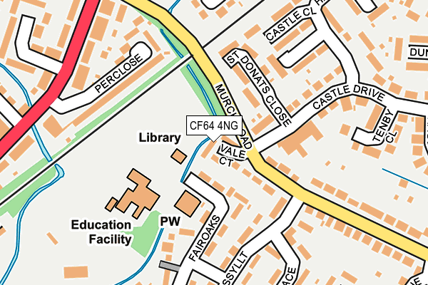 CF64 4NG map - OS OpenMap – Local (Ordnance Survey)