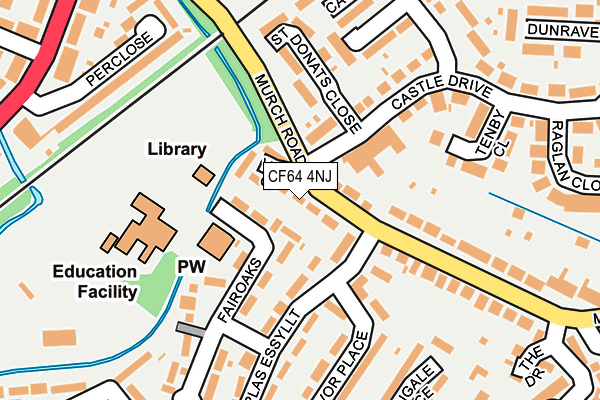 CF64 4NJ map - OS OpenMap – Local (Ordnance Survey)