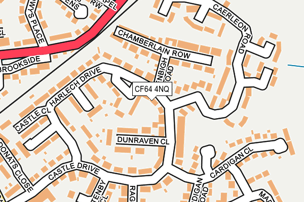 CF64 4NQ map - OS OpenMap – Local (Ordnance Survey)