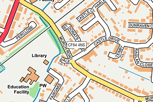 CF64 4NS map - OS OpenMap – Local (Ordnance Survey)