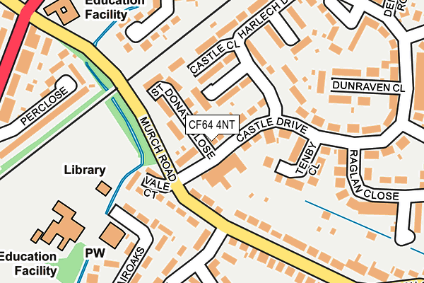 CF64 4NT map - OS OpenMap – Local (Ordnance Survey)