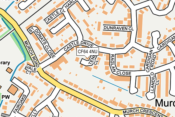 CF64 4NU map - OS OpenMap – Local (Ordnance Survey)