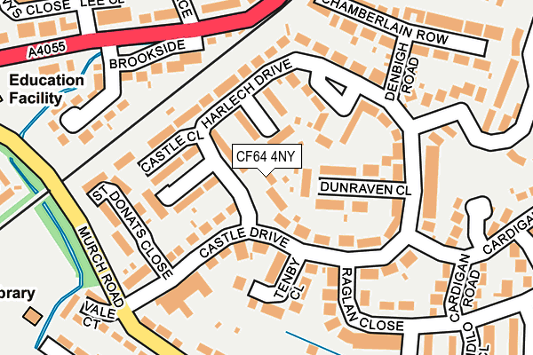 CF64 4NY map - OS OpenMap – Local (Ordnance Survey)
