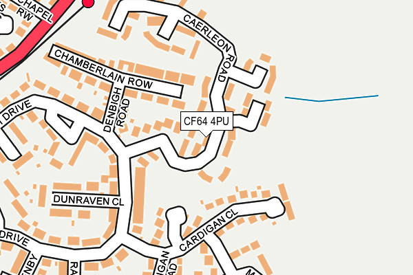 CF64 4PU map - OS OpenMap – Local (Ordnance Survey)