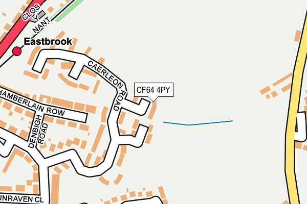 CF64 4PY map - OS OpenMap – Local (Ordnance Survey)