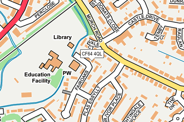 CF64 4QL map - OS OpenMap – Local (Ordnance Survey)