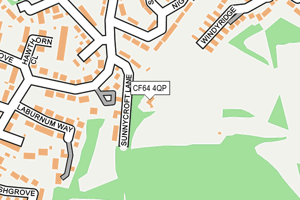 CF64 4QP map - OS OpenMap – Local (Ordnance Survey)