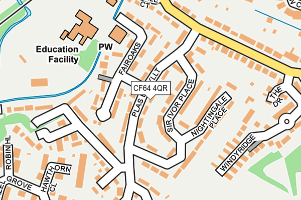 CF64 4QR map - OS OpenMap – Local (Ordnance Survey)