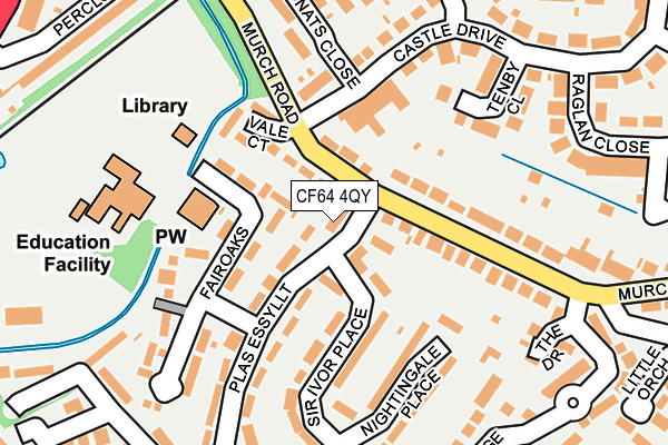 CF64 4QY map - OS OpenMap – Local (Ordnance Survey)