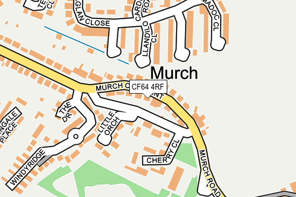 CF64 4RF map - OS OpenMap – Local (Ordnance Survey)