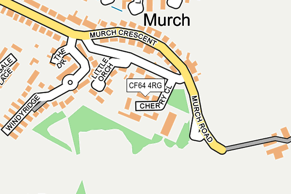 CF64 4RG map - OS OpenMap – Local (Ordnance Survey)