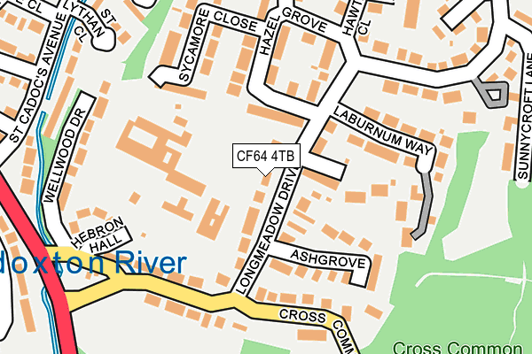 CF64 4TB map - OS OpenMap – Local (Ordnance Survey)