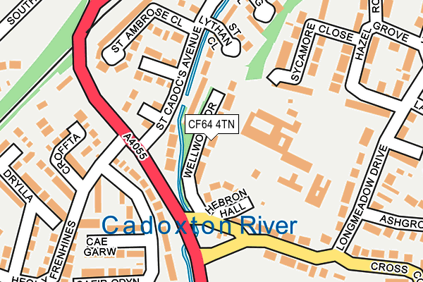 CF64 4TN map - OS OpenMap – Local (Ordnance Survey)