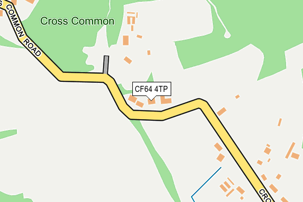 CF64 4TP map - OS OpenMap – Local (Ordnance Survey)