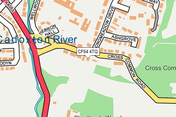 CF64 4TQ map - OS OpenMap – Local (Ordnance Survey)