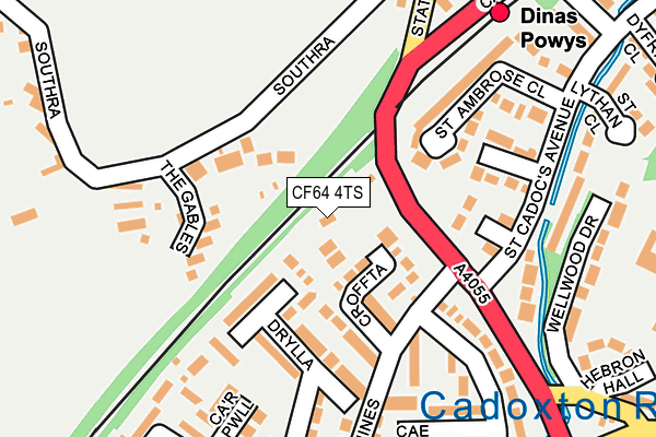 CF64 4TS map - OS OpenMap – Local (Ordnance Survey)