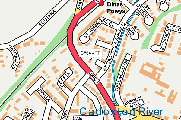 CF64 4TT map - OS OpenMap – Local (Ordnance Survey)