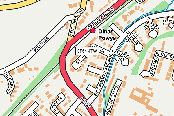 CF64 4TW map - OS OpenMap – Local (Ordnance Survey)