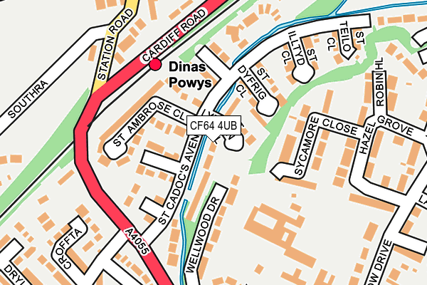 CF64 4UB map - OS OpenMap – Local (Ordnance Survey)