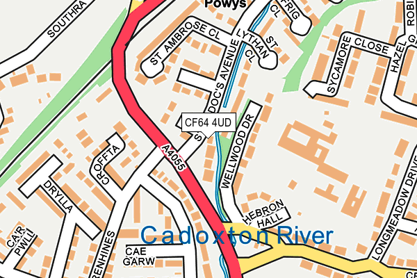 CF64 4UD map - OS OpenMap – Local (Ordnance Survey)
