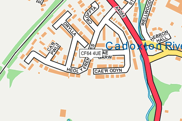 CF64 4UE map - OS OpenMap – Local (Ordnance Survey)