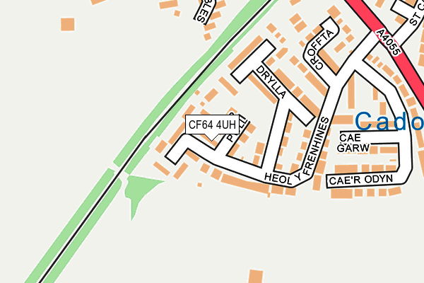 CF64 4UH map - OS OpenMap – Local (Ordnance Survey)