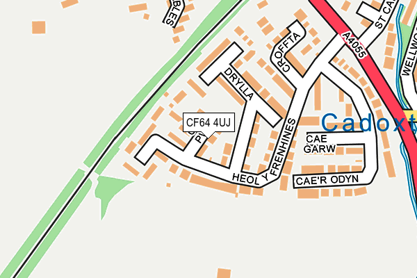 CF64 4UJ map - OS OpenMap – Local (Ordnance Survey)