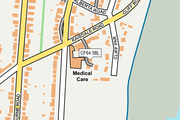 CF64 5BL map - OS OpenMap – Local (Ordnance Survey)