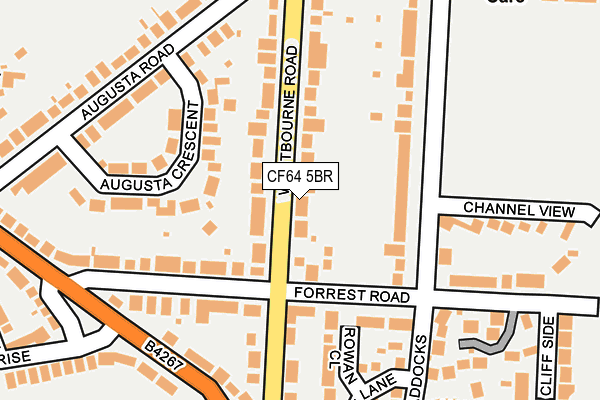 CF64 5BR map - OS OpenMap – Local (Ordnance Survey)