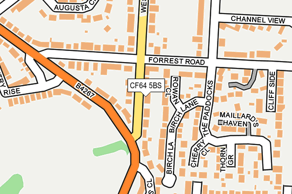 CF64 5BS map - OS OpenMap – Local (Ordnance Survey)