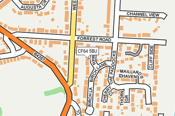 CF64 5BU map - OS OpenMap – Local (Ordnance Survey)