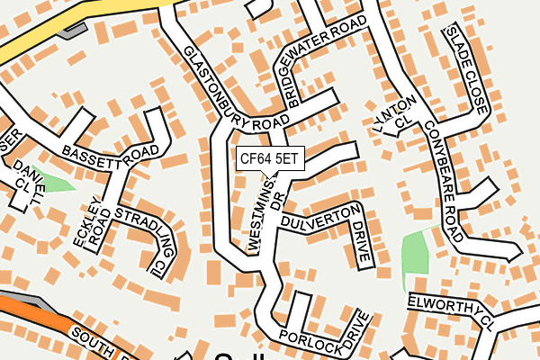 CF64 5ET map - OS OpenMap – Local (Ordnance Survey)