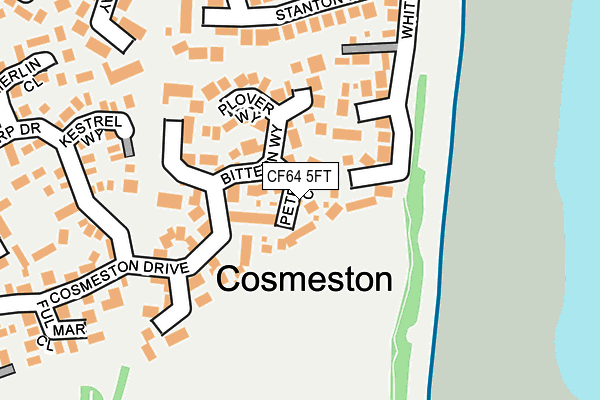 CF64 5FT map - OS OpenMap – Local (Ordnance Survey)