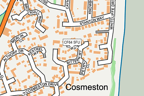 CF64 5FU map - OS OpenMap – Local (Ordnance Survey)