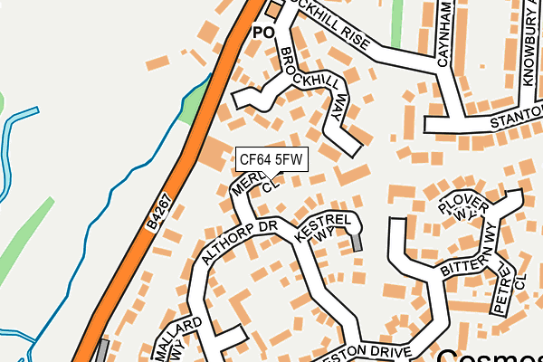 CF64 5FW map - OS OpenMap – Local (Ordnance Survey)