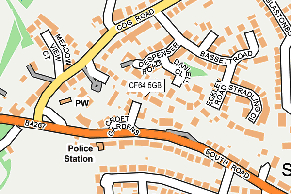 CF64 5GB map - OS OpenMap – Local (Ordnance Survey)