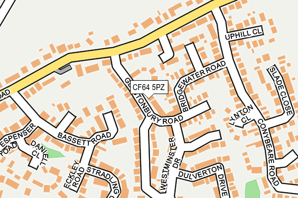 CF64 5PZ map - OS OpenMap – Local (Ordnance Survey)