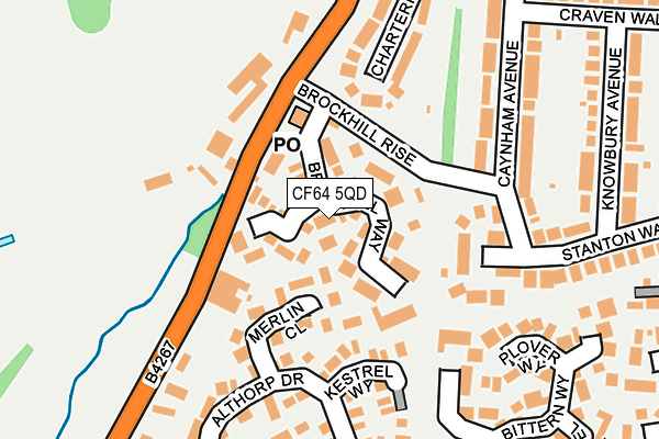 CF64 5QD map - OS OpenMap – Local (Ordnance Survey)