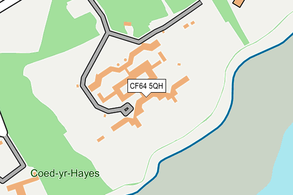 CF64 5QH map - OS OpenMap – Local (Ordnance Survey)