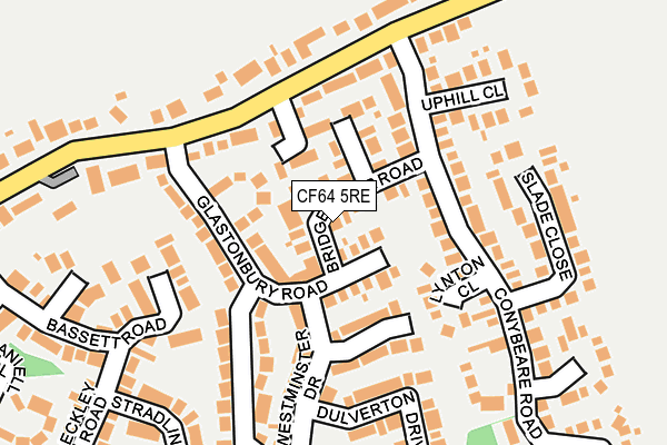 CF64 5RE map - OS OpenMap – Local (Ordnance Survey)