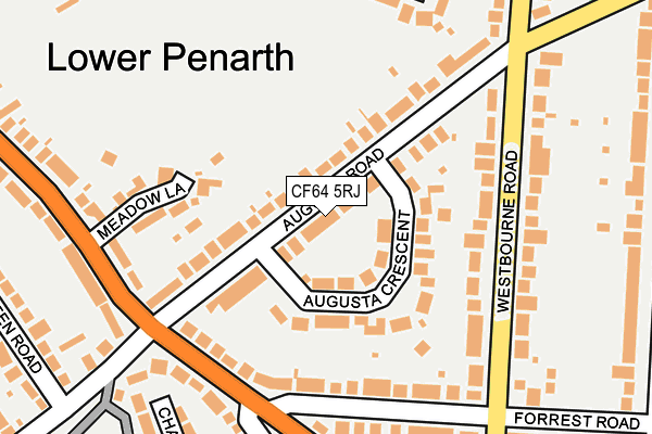 CF64 5RJ map - OS OpenMap – Local (Ordnance Survey)