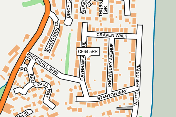 CF64 5RR map - OS OpenMap – Local (Ordnance Survey)