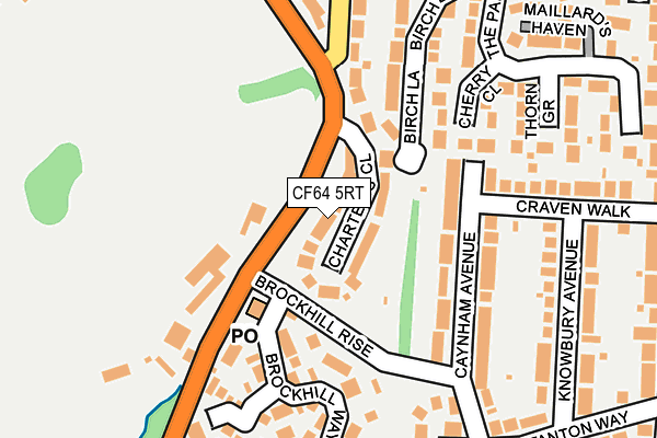 CF64 5RT map - OS OpenMap – Local (Ordnance Survey)