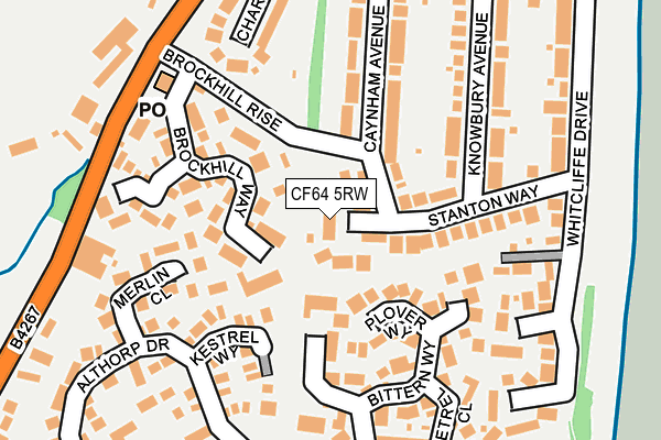CF64 5RW map - OS OpenMap – Local (Ordnance Survey)