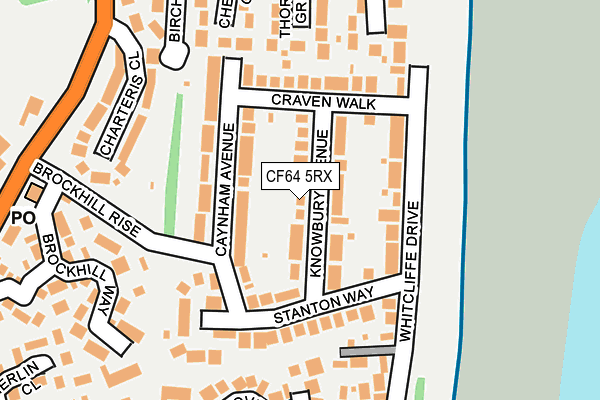 CF64 5RX map - OS OpenMap – Local (Ordnance Survey)