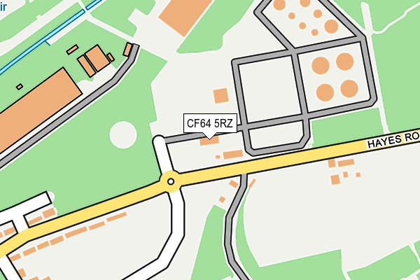 CF64 5RZ map - OS OpenMap – Local (Ordnance Survey)