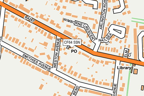 CF64 5SN map - OS OpenMap – Local (Ordnance Survey)
