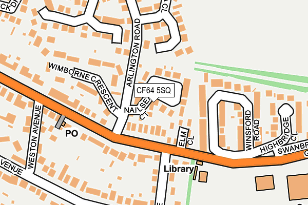 CF64 5SQ map - OS OpenMap – Local (Ordnance Survey)
