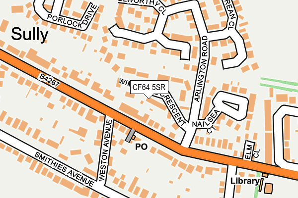 CF64 5SR map - OS OpenMap – Local (Ordnance Survey)