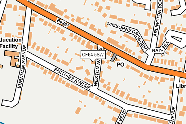 CF64 5SW map - OS OpenMap – Local (Ordnance Survey)
